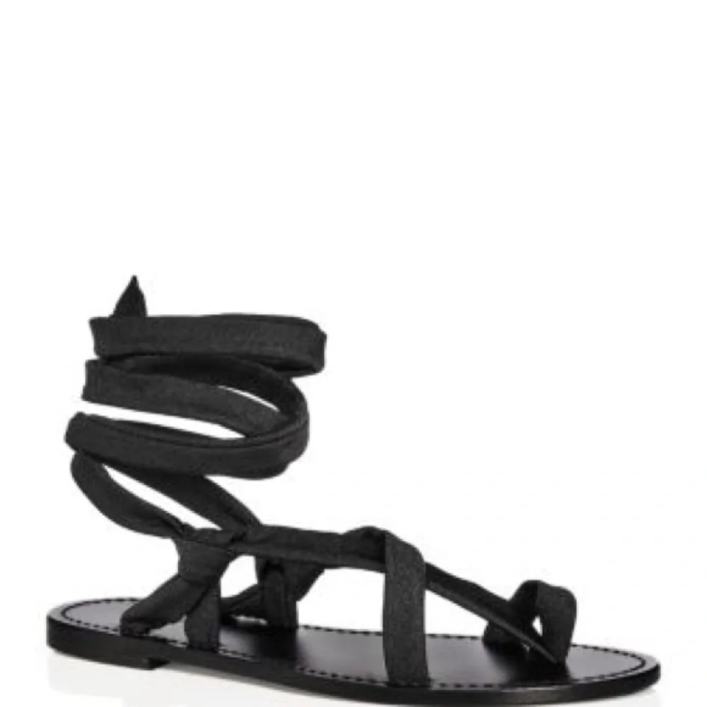 New in box, Aqua Women's Yasmin‎ Ankle Tie Strappy Toe Ring Sandals